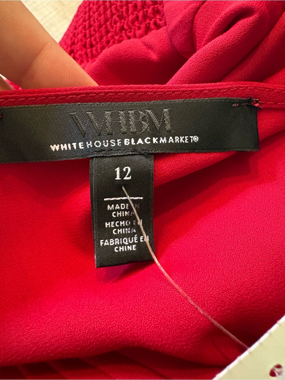 WHBM Red Blouse 12 - Picture 5 of 7